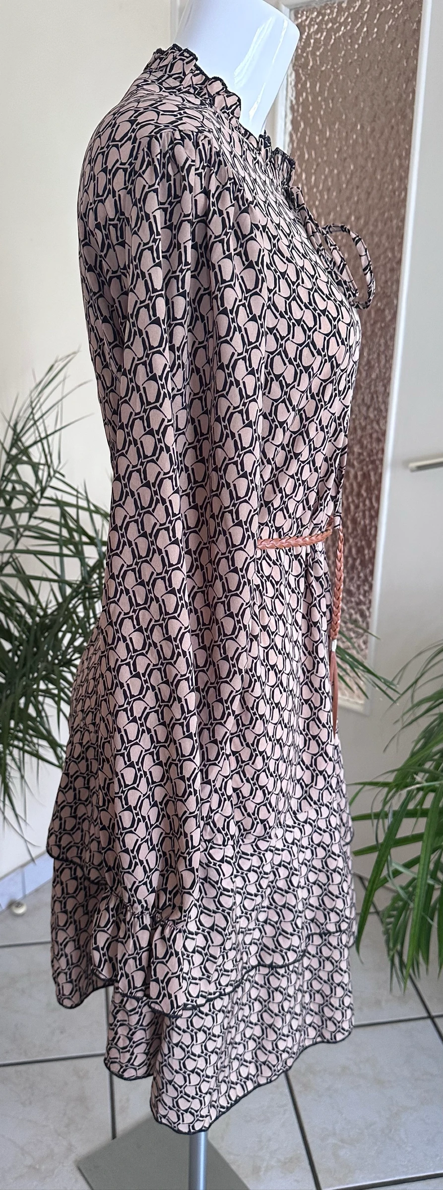 Fluid dress NEW printed black & brown – Size 38/40 – photo 8